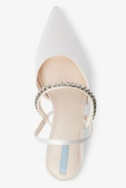 Next Ivory Ivory Forever Comfort Wedding Satin Jewel Slingback Bridal Shoes -Style Haven Shop 201 217s4 scaled