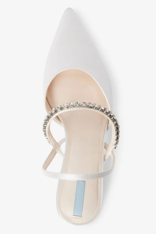 Next Ivory Ivory Forever Comfort Wedding Satin Jewel Slingback Bridal Shoes -Style Haven Shop 201 217s4 scaled