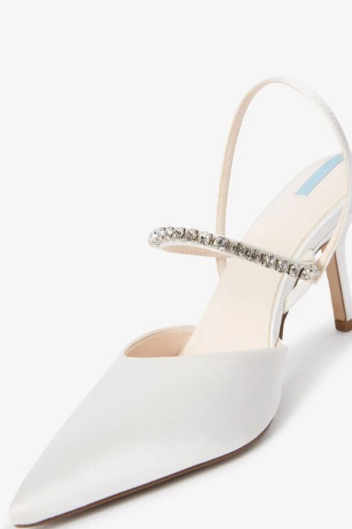 Next Ivory Ivory Forever Comfort Wedding Satin Jewel Slingback Bridal Shoes -Style Haven Shop 201 217s5 scaled