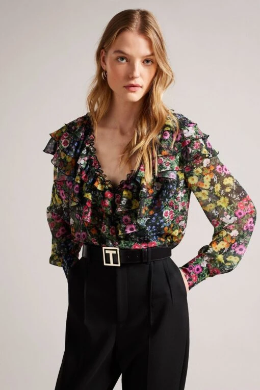 Ted Baker Teelyy Black T Buckle Belt -Style Haven Shop 675296s scaled
