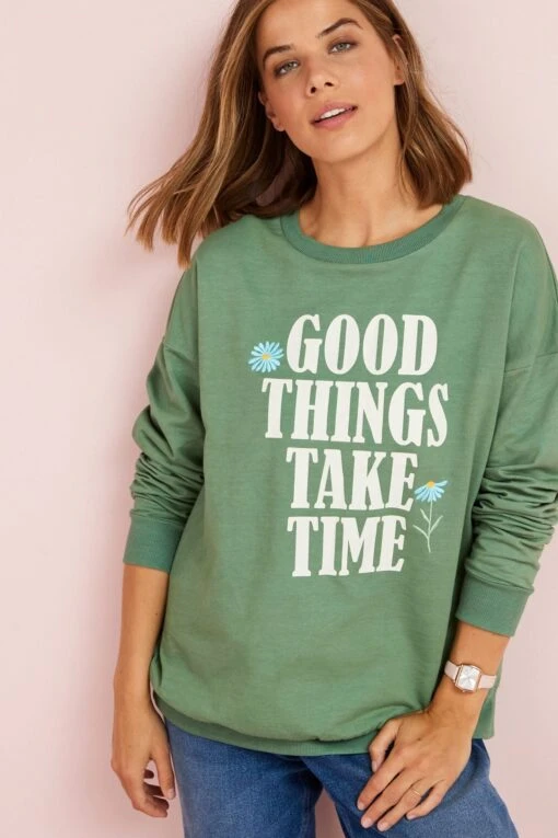Next Maternity Mother And Baby Matching Cotton Sweatshirt Set -Style Haven Shop A86836s4 scaled