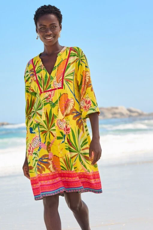 Next Kaftan Dress With Linen -Style Haven Shop C07 224s scaled