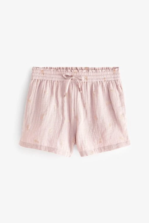 Next Pink Pineapple Cotton Crinkle Cami Pyjama Shorts Set -Style Haven Shop C27 060s8 scaled