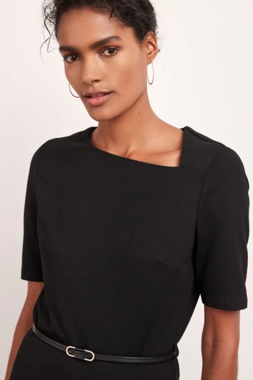 Next Tailored Ponte Belted Midi Dress -Style Haven Shop C28 209s3 scaled
