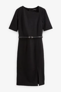 Next Tailored Ponte Belted Midi Dress -Style Haven Shop C28 209s6 scaled
