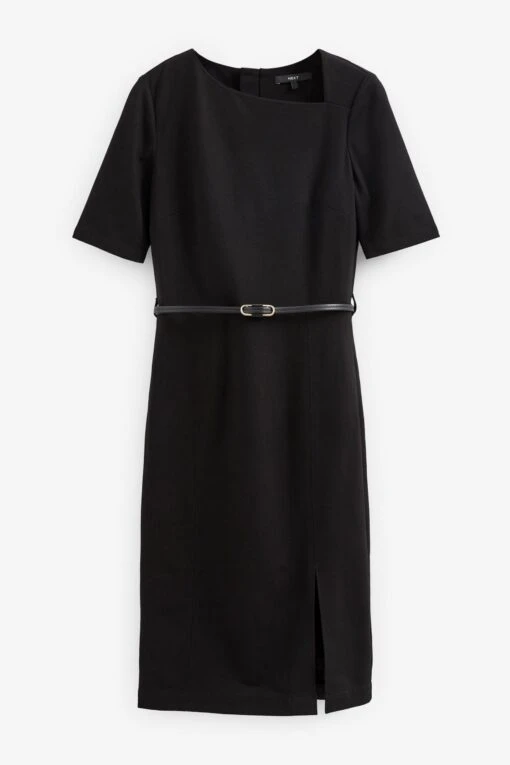 Next Tailored Ponte Belted Midi Dress -Style Haven Shop C28 209s6 scaled