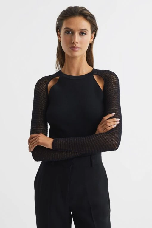 Reiss Maria Sheer Twist Front Jumper -Style Haven Shop C46 218s scaled