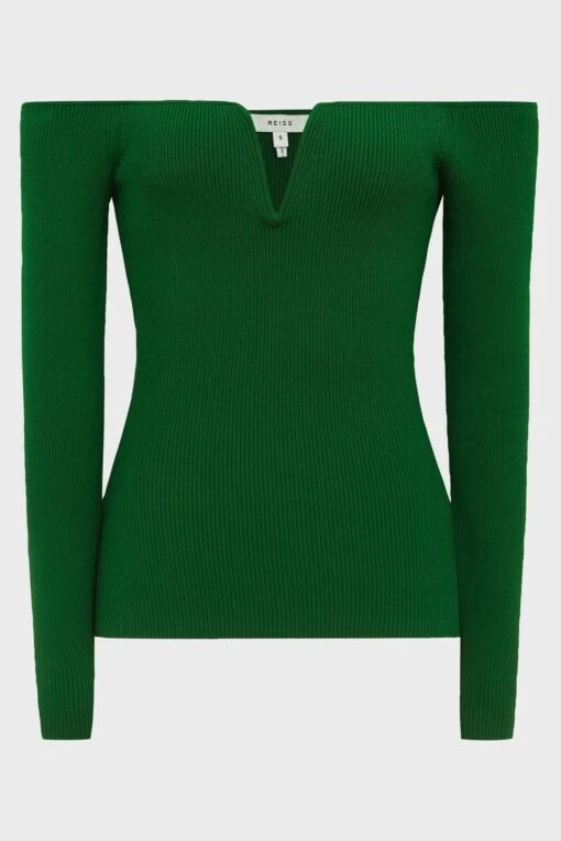 Reiss Ingrid Sweetheart-Neck Ribbed Top -Style Haven Shop C48456s2 scaled
