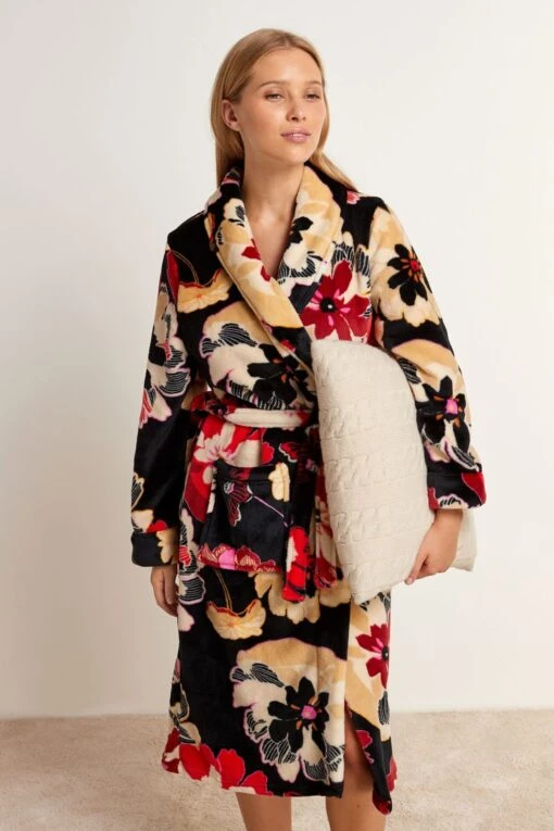 Next Floral Supersoft Fleece Dressing Gown -Style Haven Shop C49 406s scaled