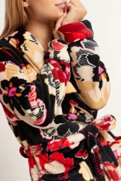 Next Floral Supersoft Fleece Dressing Gown -Style Haven Shop C49 406s3 scaled