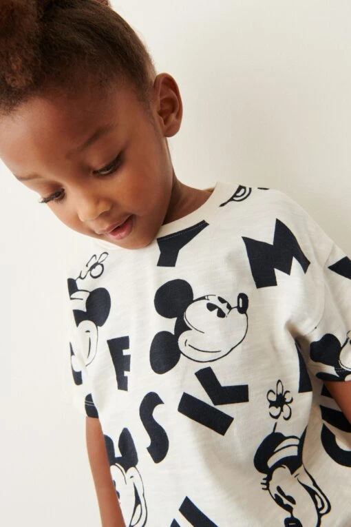 Next Monochrome Mickey Mouse T-Shirt And Leggings Set (3mths-7yrs) -Style Haven Shop C59 762s4 scaled