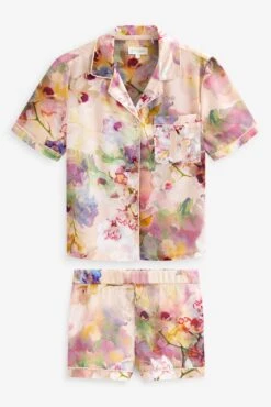 B By Ted Baker Satin Button Through Short Pyjama Set -Style Haven Shop C67 272s10 scaled