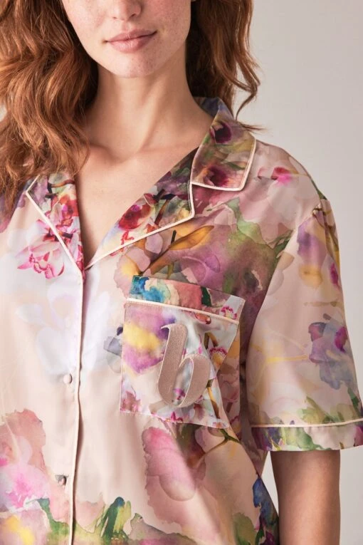 B By Ted Baker Satin Button Through Short Pyjama Set -Style Haven Shop C67 272s5 scaled