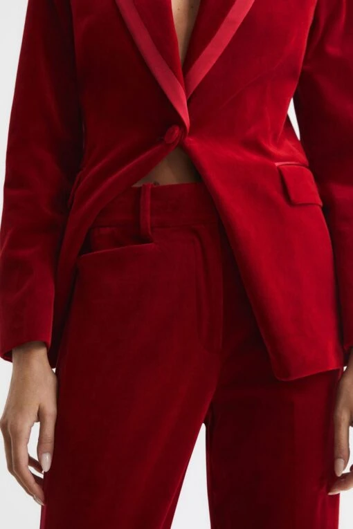 Reiss Bree Velvet Flared Trousers -Style Haven Shop C72 642s4 scaled