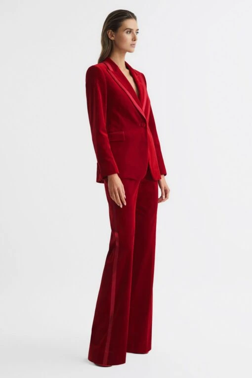 Reiss Bree Velvet Flared Trousers -Style Haven Shop C72 642s6 scaled