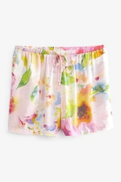 Next Pink Floral Vest Pyjama Short Set -Style Haven Shop D32933s7 scaled