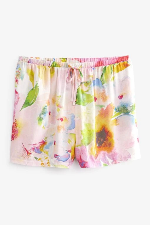 Next Pink Floral Vest Pyjama Short Set -Style Haven Shop D32933s7 scaled