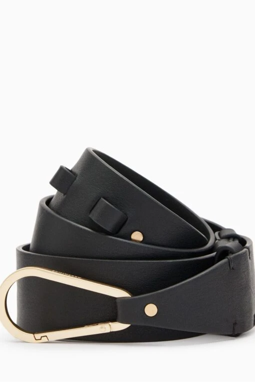 AllSaints Coleen Black Carabiner Belt -Style Haven Shop D33420s3 scaled