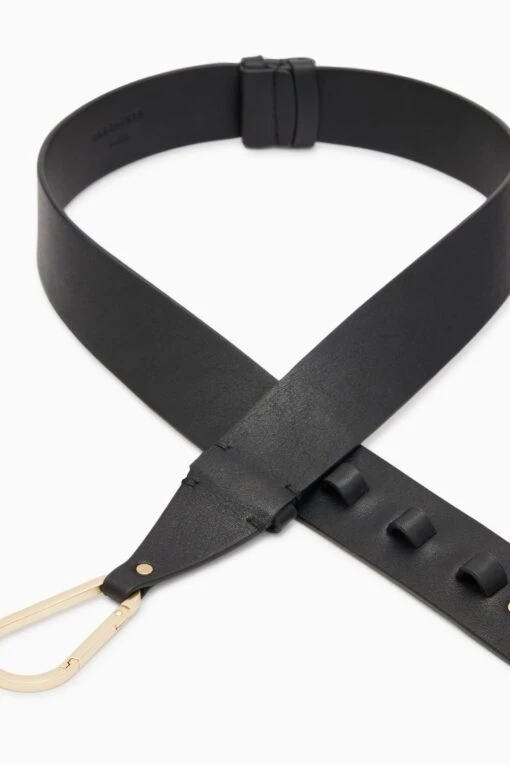 AllSaints Coleen Black Carabiner Belt -Style Haven Shop D33420s4 scaled