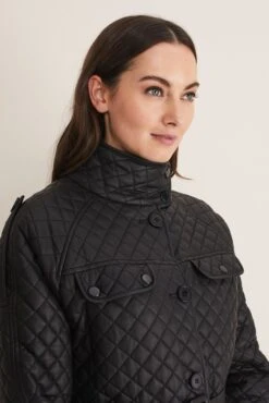 Phase Eight Black Erna PU Coat -Style Haven Shop D41576s4 scaled