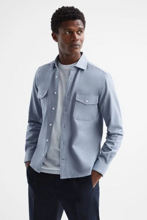 Reiss Arlo Cotton Canvas Overshirt -Style Haven Shop D51009s scaled