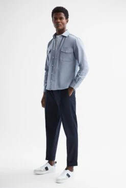 Reiss Arlo Cotton Canvas Overshirt -Style Haven Shop D51009s3 scaled