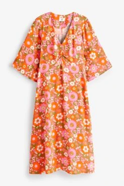 Anorak Pink Nostalgic Flower EcoVero Erin Midi Dress -Style Haven Shop D62885s9 scaled