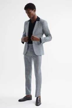 Reiss Rogan Single Breasted Wool Slim Fit Blazer -Style Haven Shop D65853s3 scaled