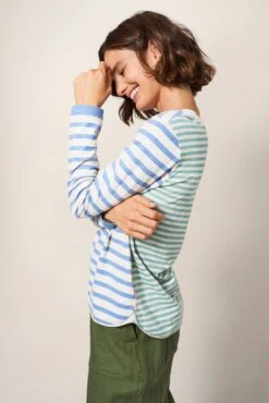 White Stuff Blue Cassie T-Shirt -Style Haven Shop D71889s3 scaled