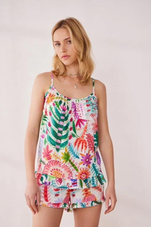 Next White Lucy Tiffney Cami Pyjamas Short Set -Style Haven Shop D73526s3 scaled