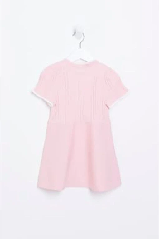 River Island Girls Pink Flippy Rib Dress -Style Haven Shop D83098s2 scaled