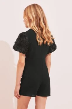 Lipsy Ruffle Puff Sleeve Playsuit -Style Haven Shop K38430s3 scaled