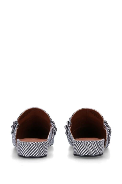 Kurt Geiger London Silver Chrome Chelsea Mule Shoes -Style Haven Shop M45602s3 scaled