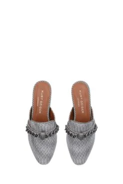 Kurt Geiger London Silver Chrome Chelsea Mule Shoes -Style Haven Shop M45602s4 scaled