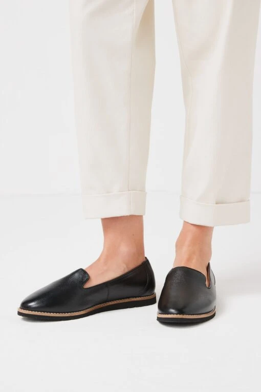 Next Black Forever Comfort Leather EVA Slip On Shoes -Style Haven Shop M54090s scaled