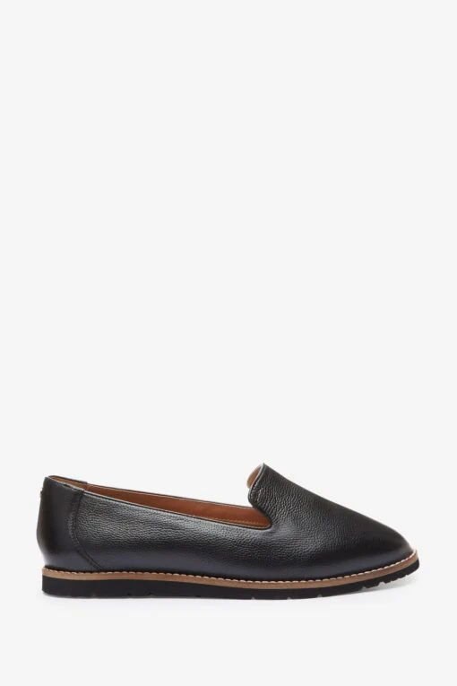 Next Black Forever Comfort Leather EVA Slip On Shoes -Style Haven Shop M54090s3 scaled