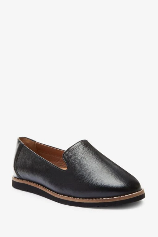Next Black Forever Comfort Leather EVA Slip On Shoes -Style Haven Shop M54090s4 scaled