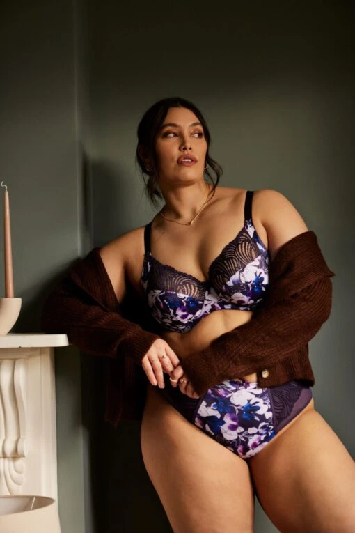 Sculptresse By Panache Purple Damson Floral Arianna Wired Full Cup Bra -Style Haven Shop M99832s2 scaled
