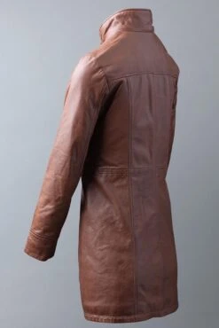 Lakeland Leather Ravensworth Long Leather Coat In Tan -Style Haven Shop T20082s8 scaled