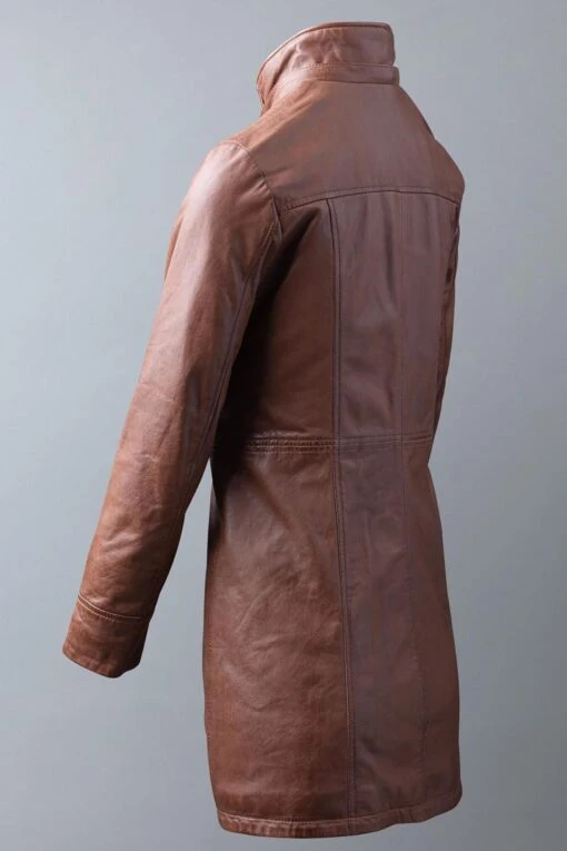 Lakeland Leather Ravensworth Long Leather Coat In Tan -Style Haven Shop T20082s8 scaled