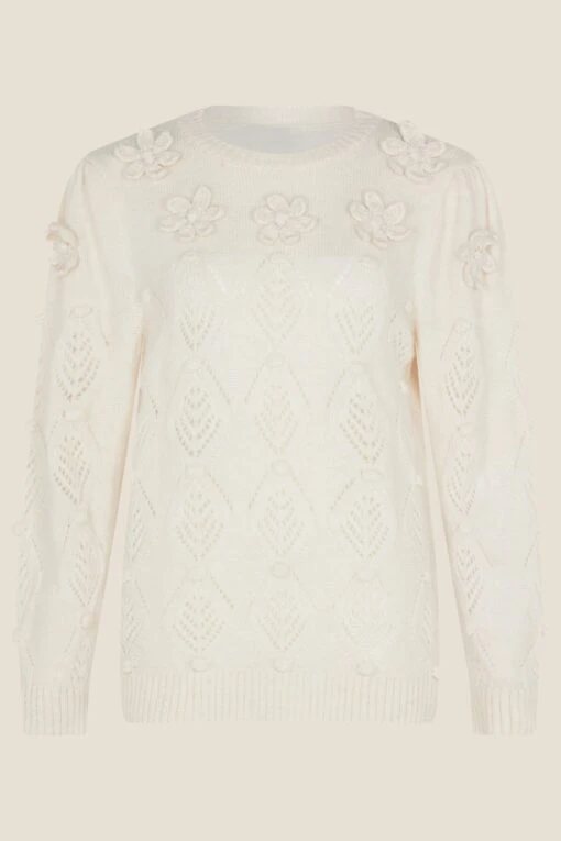 Monsoon Natural Flower Applique Pointelle Jumper -Style Haven Shop T55616s4 scaled
