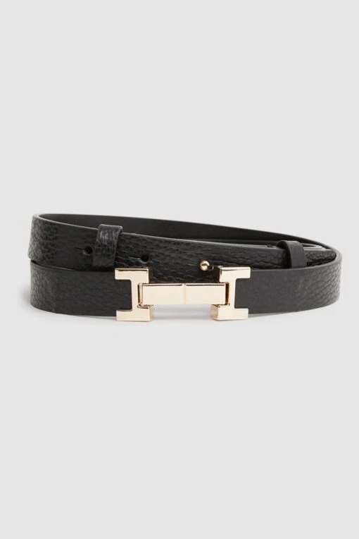 Reiss Hayley Leather Square Hinge Belt -Style Haven Shop T82070s2 scaled