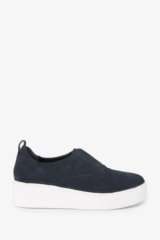Next Signature Forever Comfort® Leather Chunky Wedge Platform Trainers -Style Haven Shop T88477s3 scaled