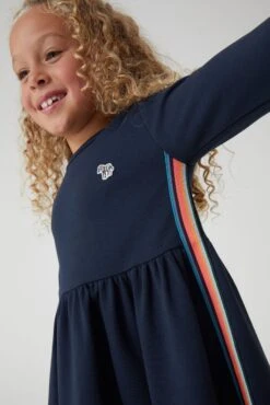 Paul Smith Junior Girls Zebra Logo 'Artist Stripe' Ponte Dress -Style Haven Shop T89509s4 scaled