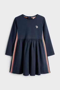 Paul Smith Junior Girls Zebra Logo 'Artist Stripe' Ponte Dress -Style Haven Shop T89509s5 scaled