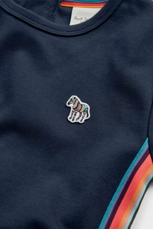Paul Smith Junior Girls Zebra Logo 'Artist Stripe' Ponte Dress -Style Haven Shop T89509s9 scaled