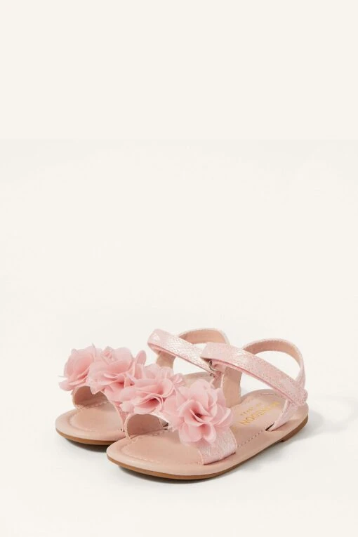 Monsoon Pink Shimmer Corsage Walker Sandals -Style Haven Shop U53882s2 scaled